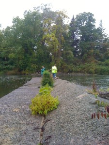Photo 1: View across the dam crest taken from river left. Photo courtesy of American Rivers.